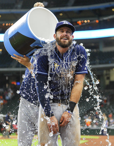 Evan Longoria完全打擊。（（圖／美聯社／達志影像）