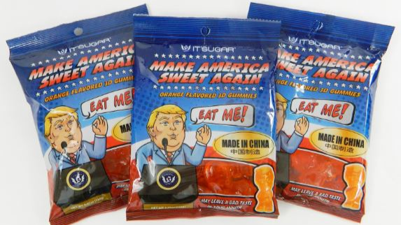 美國糖果公司It’sugar近日推出一款美國總統川普造型的軟糖。（圖／翻攝自itsugar.com）