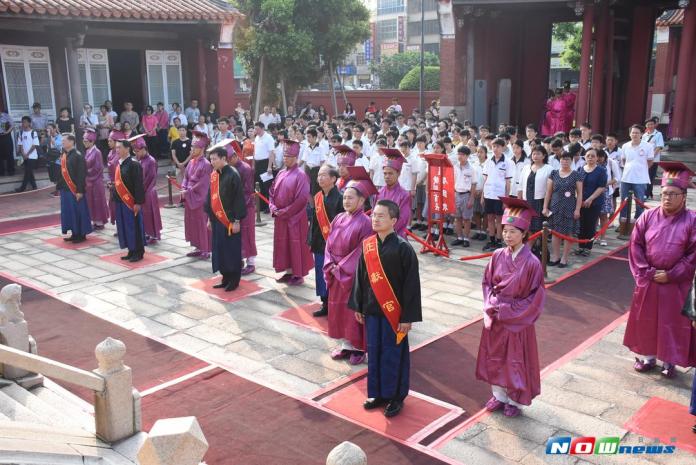 影／彰化祭孔釋奠典禮　魏明谷勉勵學子：勤奮向學
