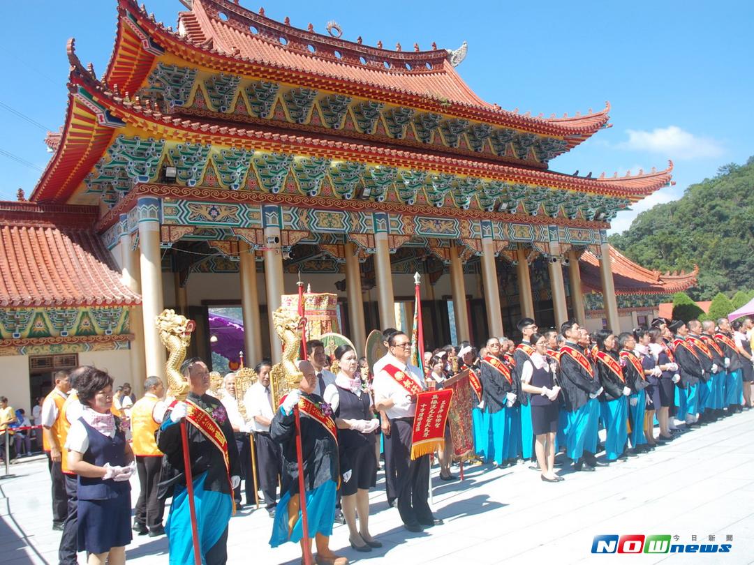▲谷關大道院的「八八蟠桃聖會」中，舉行三獻禮大典以傳統科儀為無極瑤池金母祝壽。（圖／記者黃玿琮攝，2017.9.27）