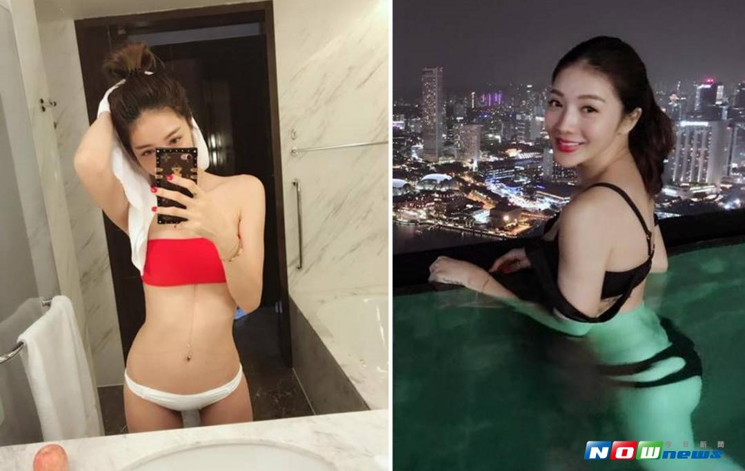 ▲吳亞馨在浴室自拍（左），被網友激讚。（圖／翻攝吳亞馨臉書，2017.09.24）