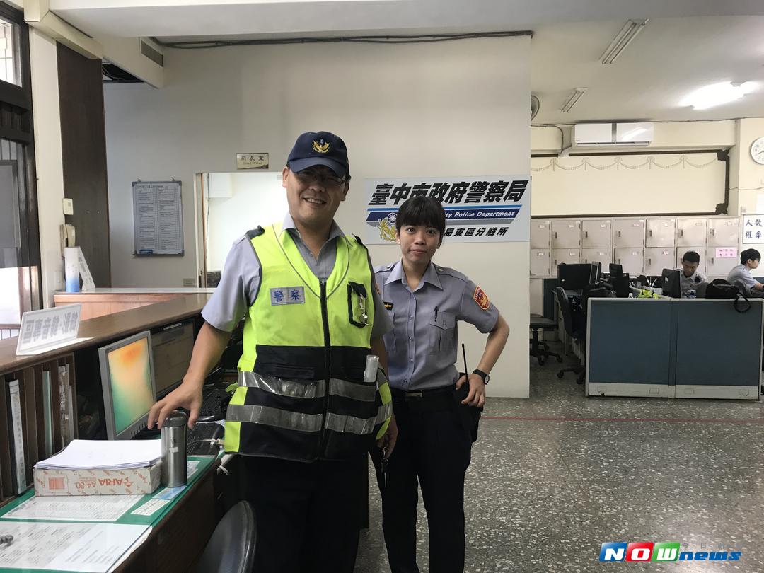 ▲東區分駐所菜烏女警何羽涔跟著學長溫睿瑜出巡邏勤務，逮獲從警生涯第一位通緝犯（圖／記者鄧力軍攝 , 2017.09.23）