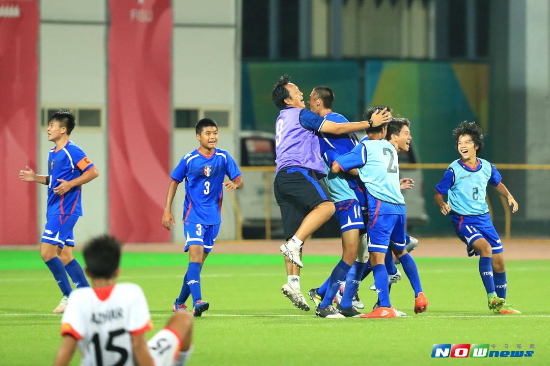 ▲中華隊傷停時進球，拿下資格賽首勝。（圖／中華民國足球協會提供）