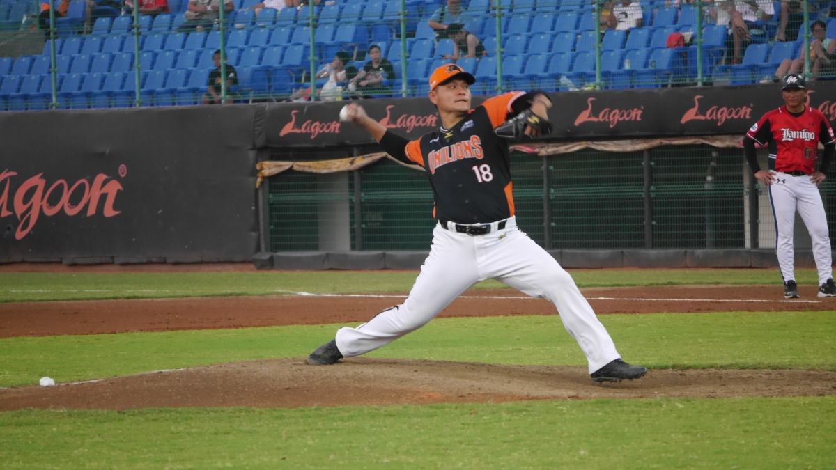 統一獅隊「嘟嘟」潘威倫。（圖／吳政紘攝）