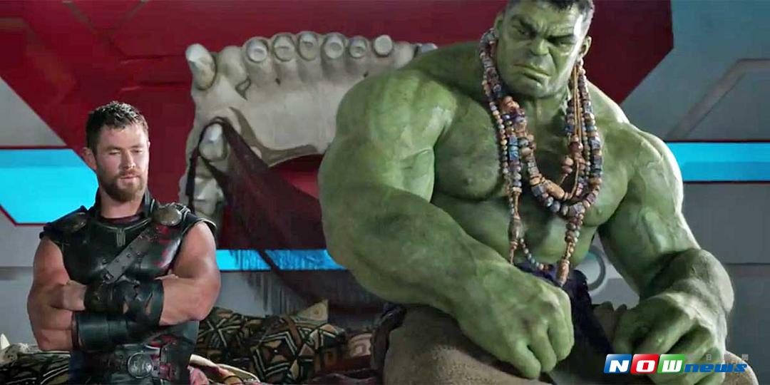 ▲雷神（左）和浩克發展出的Bromance，超爆笑。（影片截圖，2017.09.17）