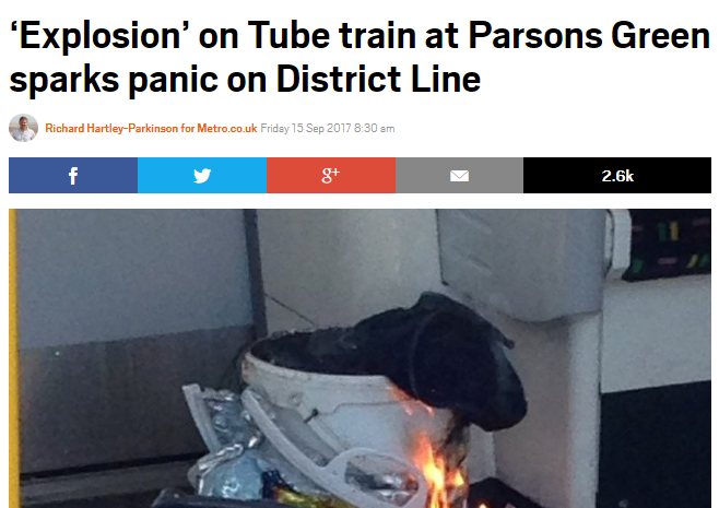▲疑似造成倫敦地鐵列車起火的白色容器。（圖／翻攝自英國都會報 ）