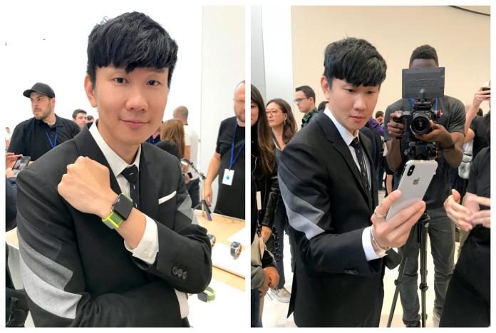 ▲林俊傑受邀參與Apple盛事，現場使用最新款的產品，會後表示想將團隊理念移植到之後的專輯上。（圖／華納提供 , 2017.09.13）