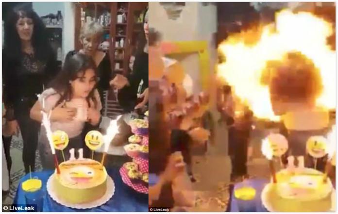 ▲一名阿根廷小女孩在生日派對中變「人肉火球」。（圖／翻攝自每日郵報）