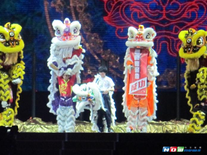 盧廣仲也參加舞獅表演。▲（圖／張育嘉攝）