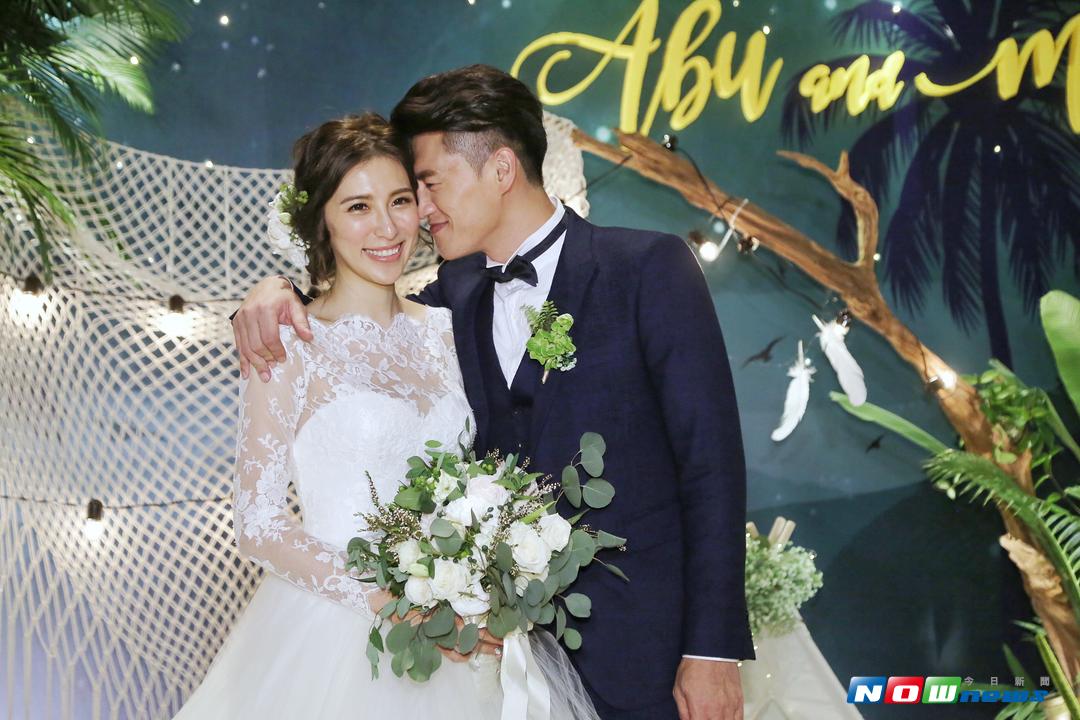 ▲阿布與老婆林莞瑩甜蜜完婚。（圖／記者吳政璋攝，2017.08.12）