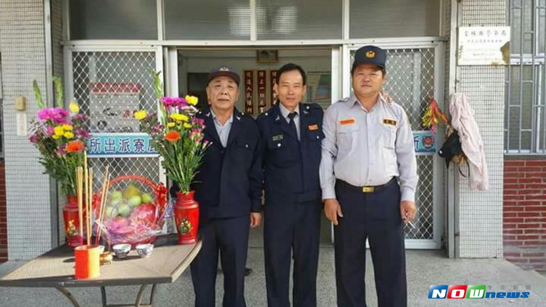 虎尾警分局鹿寮派出所義警副小隊長姚川特\\(中\\)，綽號「川特」。（圖／記者蘇榮泉翻攝，2017.09.07）