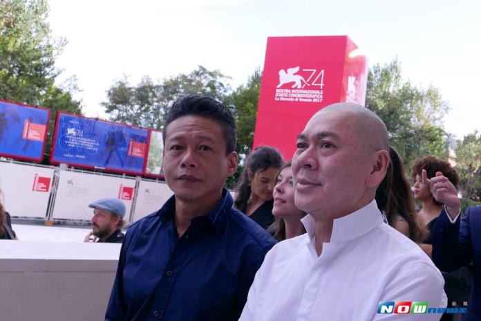 ▲今年是蔡明亮導演及李康生（左），第5度走上威尼斯影展紅毯。（圖／HTC，2017.09.03）