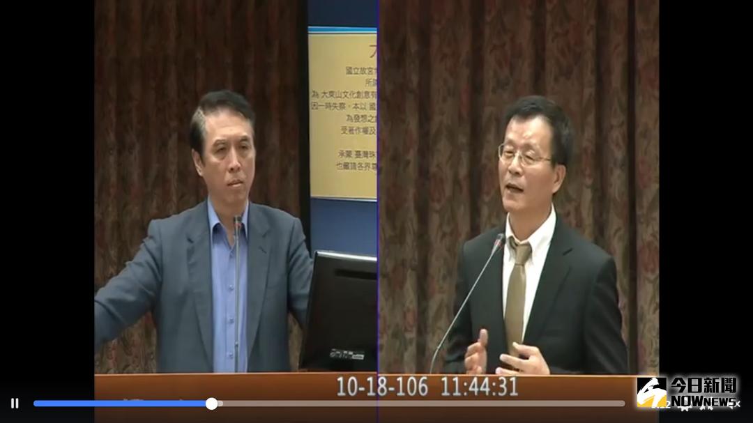 ▲立委陳學聖質詢故宮院長林正儀，林為損害王培浩設計之智財權道歉。（圖／資料照片）