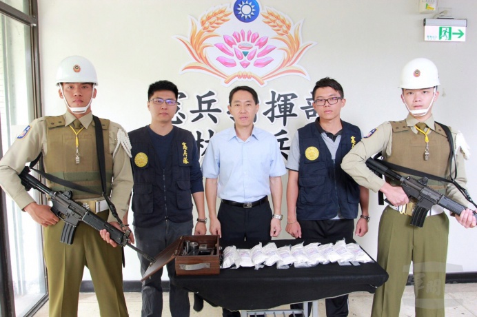 ▲ 憲兵第203指揮部雲林憲兵隊日前在雲林地方法院檢察署指揮下，聯合彰化縣警察局員林分局組成專案小組，查獲海洛因數量共3600公克。（憲兵第203指揮部提供）