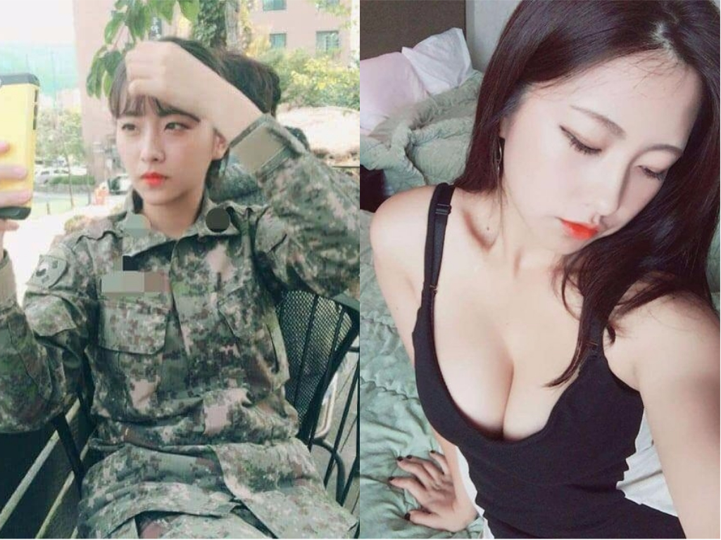 ▲軍中「爆乳士官長」太正點，鄉民：拜託操死我。（圖／翻攝自批踢踢）