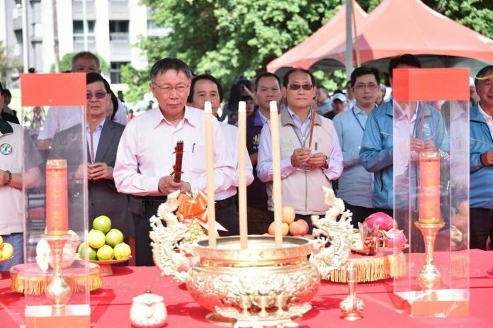 ▲台北市長柯文哲26日出席「成功橋拓寬工程開工典禮」。（圖／北市府提供, 2017.10.26）