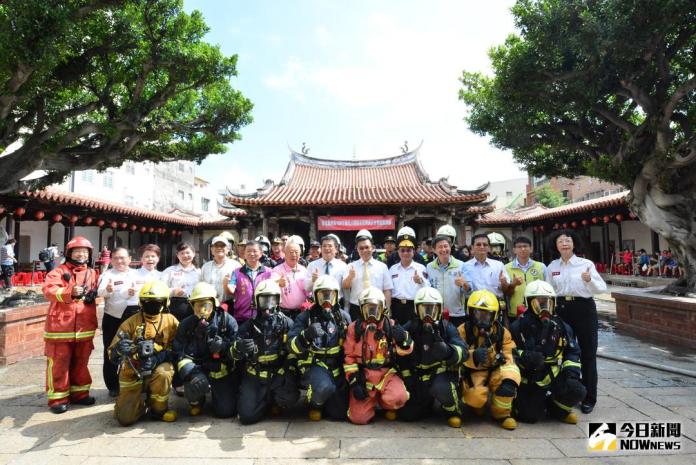 影／強化古蹟防災　鹿港龍山寺研討會、搶救演練
