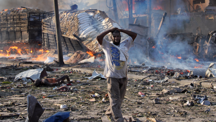 ▲索馬利亞首都摩加迪休14日發生兩起汽車炸彈攻擊。（圖／達志影像／美聯社）