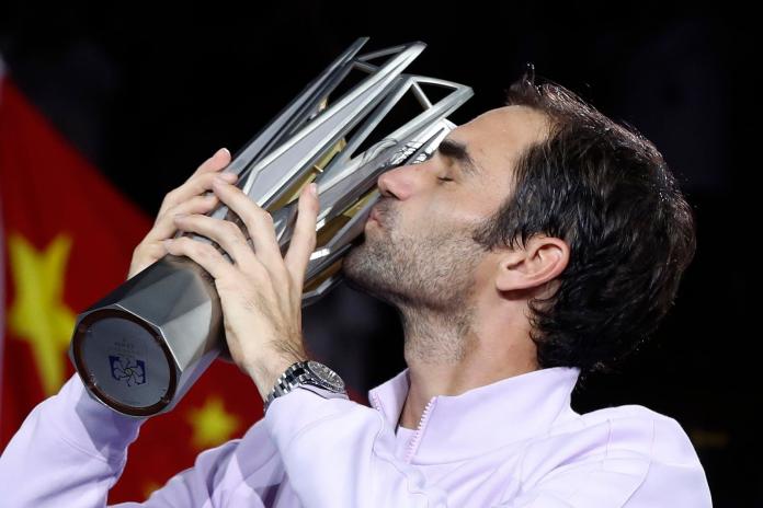 ▲Roger Federer拿下2017年上海大師賽冠軍。（圖／美聯社／達志影像）