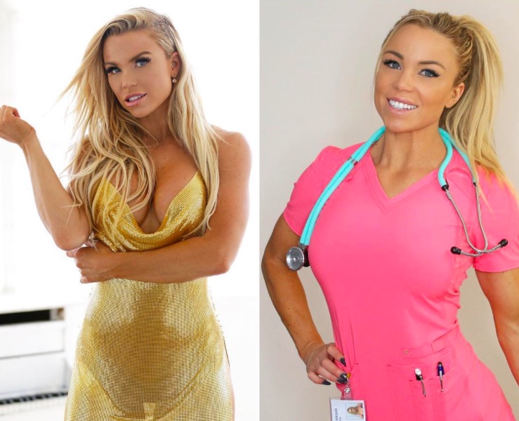 ▲美國一名31歲的護士蘿倫（Lauren Drain），因為有著前凸後翹的超性感魔鬼身材，被許多網友封為世界上「最性感的護士」。（圖／翻攝自instagram , 2017.10.14）