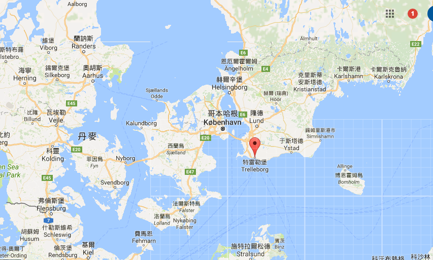 ▲瑞典南部城鎮特勒里堡（Trelleborg）當地時間12日深夜發生槍擊案，造成7人受傷。（圖／Google Map）