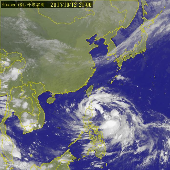 ▲今年第20號颱風「卡努」於12日晚間形成。（圖／翻攝自中央氣象局網站）