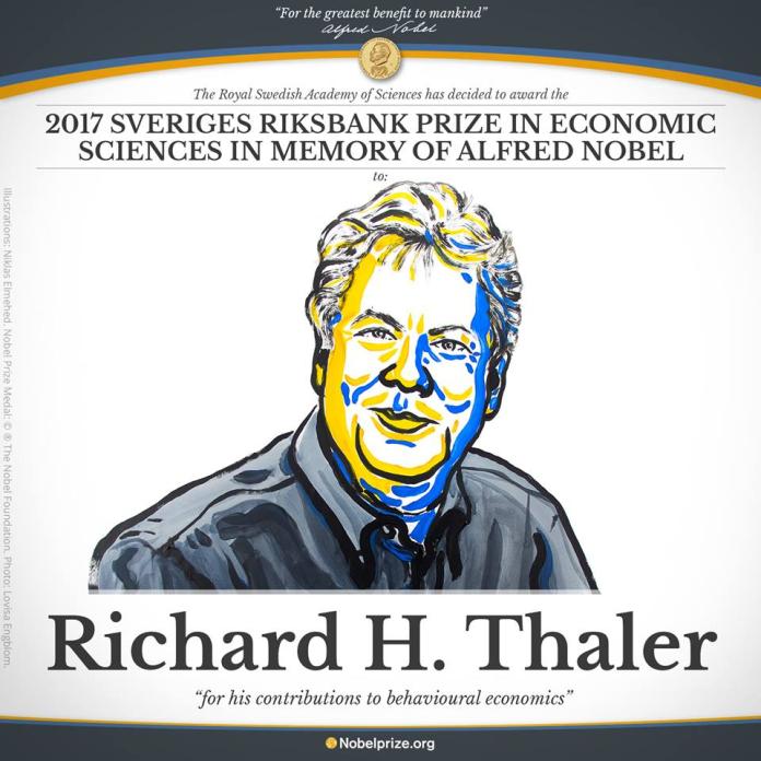 ▲美國經濟學家塞勒榮獲今年諾貝爾經濟學獎。（圖／翻攝自諾貝爾獎臉書）