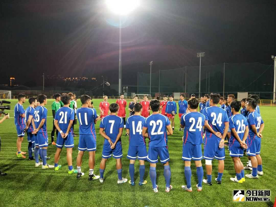 ▲雙十大戰巴林，中華男足8日於輔仁大學體育場進行練球。（圖／中華足協提供）