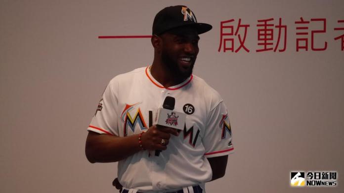▲馬林魚隊打擊王Marcell Ozuna 。（圖／吳政紘攝）