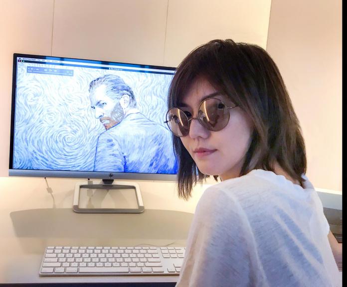 ▲孫燕姿為電影《梵谷：星夜之謎》做中文導讀。（圖／環球提供 , 2017.10.03）