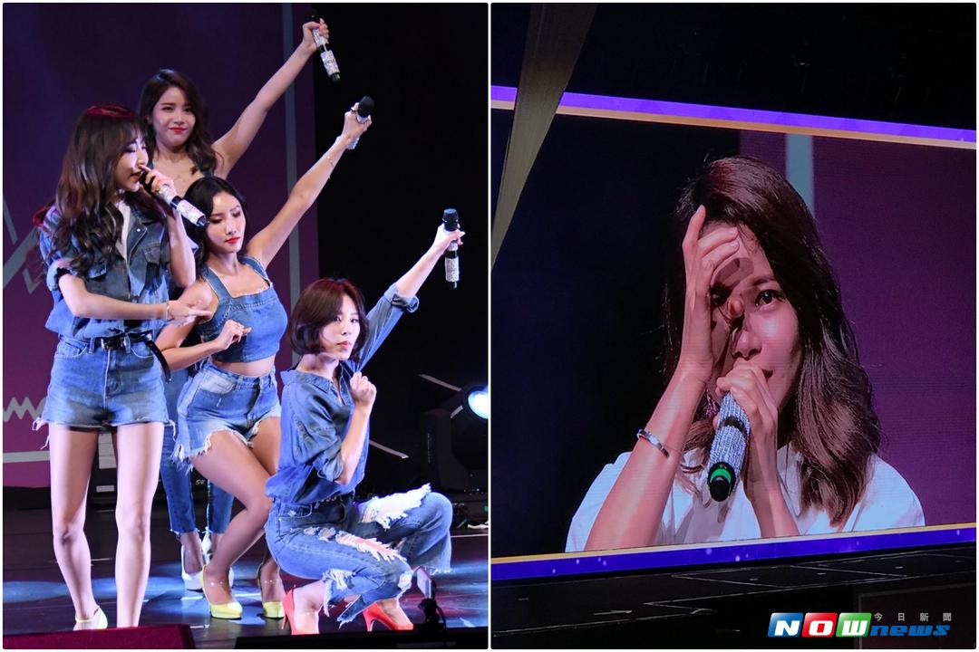 ▲MAMAMOO愛台灣，頌樂（右）感動到說不出話（圖／記者林調遜攝、讀者提供 , 2017.10.1）