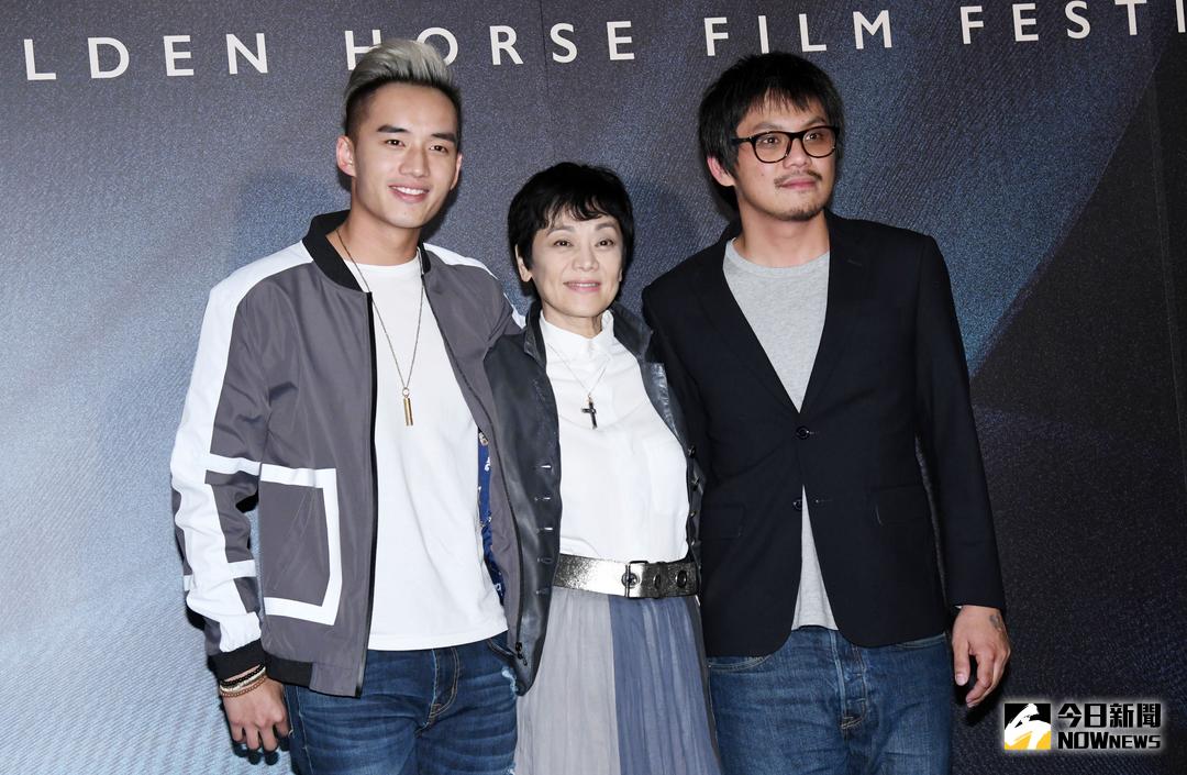 ▲電影《分貝人生》導演陳勝吉（右起）、演員張艾嘉、陳澤耀。（圖／記者林調遜攝，2017.11.21）