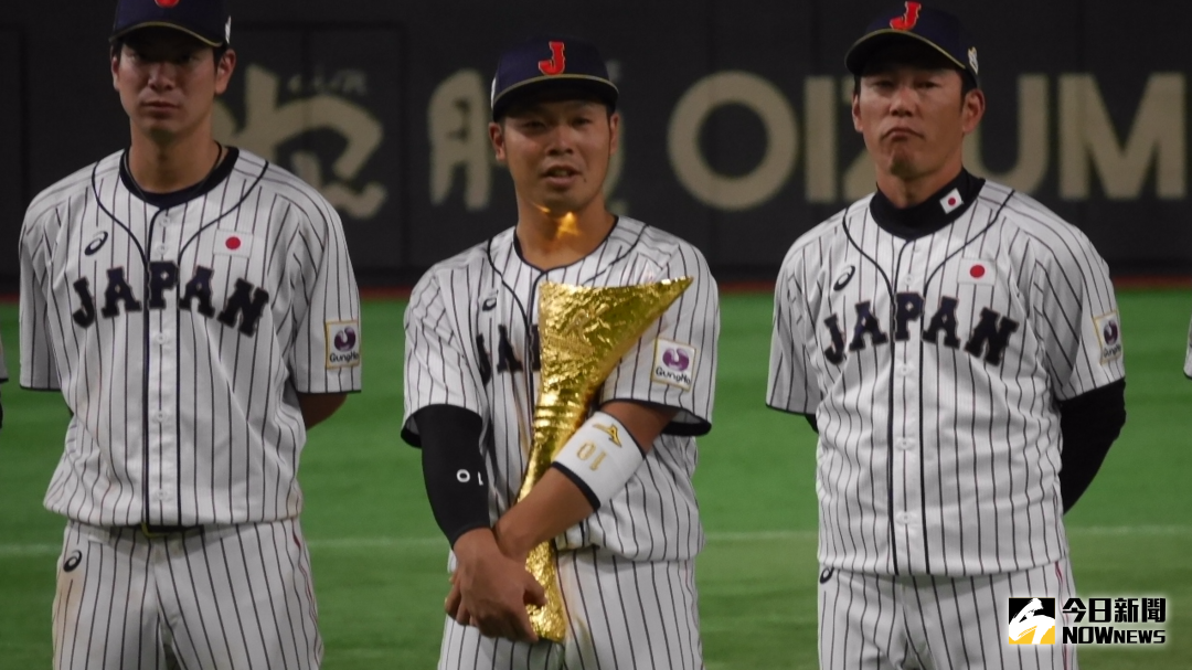 ▲日本隊近藤健介（中）。（圖／吳政紘攝）