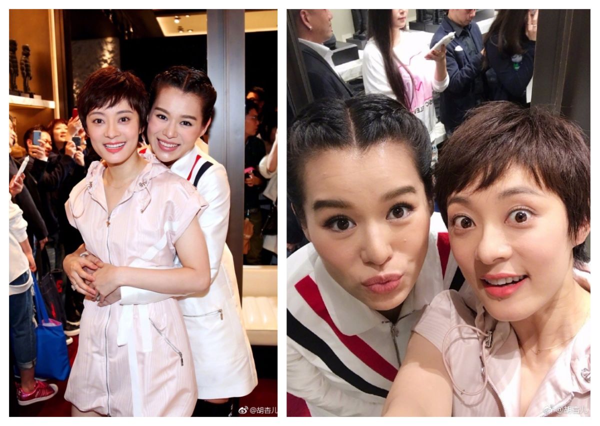 ▲孫儷（左圖左）同框在《那年花開》中的殺父仇人胡杏兒。（圖／翻攝自微博 , 2017.11.17）