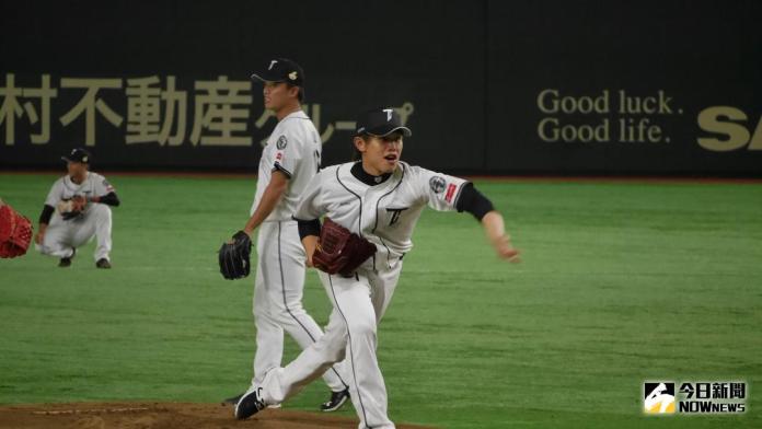▲中華隊先發投手陳冠宇在東京巨蛋練習。（圖／吳政紘攝）