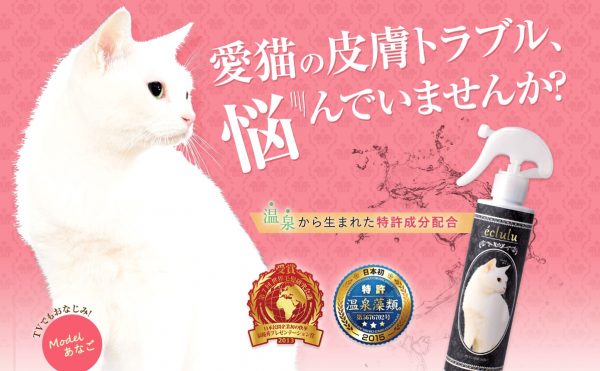 而最近，小鰻也當起了一款貓咪化粧水的代言人！