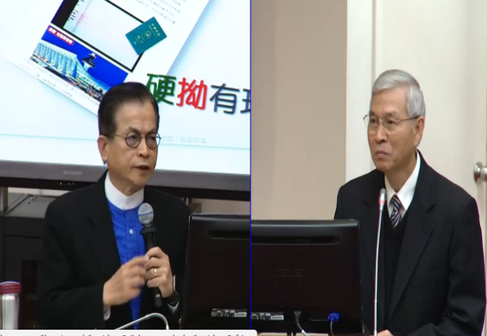 ▲央行總裁彭淮南將於明（2018）年2月25日退休，外界認為與兆豐銀遭美裁罰案有關，對此，央行副總裁楊金龍（右）在立法院財委會答詢證實「好像是這樣。」（圖／翻攝自立法院議事轉播 ）