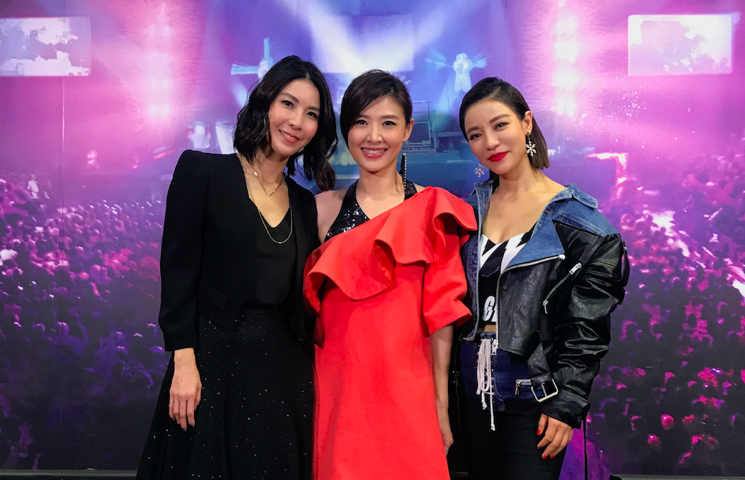 ▲許茹芸（左起）、蘇慧倫、丁噹三大情歌天后破天荒合體，單身的丁噹看到其他兩人都有好歸宿，超級羨慕。（圖／相信音樂提供 , 2017.12.26）