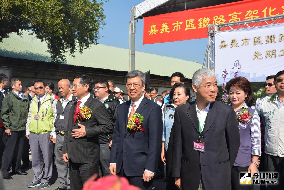 ▲陳建仁副總統來嘉主持鐵路高架化先期工程動土典禮。（圖／記者郭政隆攝，2017.12.23）