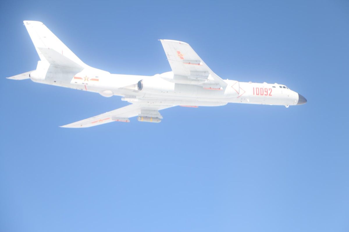 ▲解放軍轟六轟炸機。（圖／國防部提供）