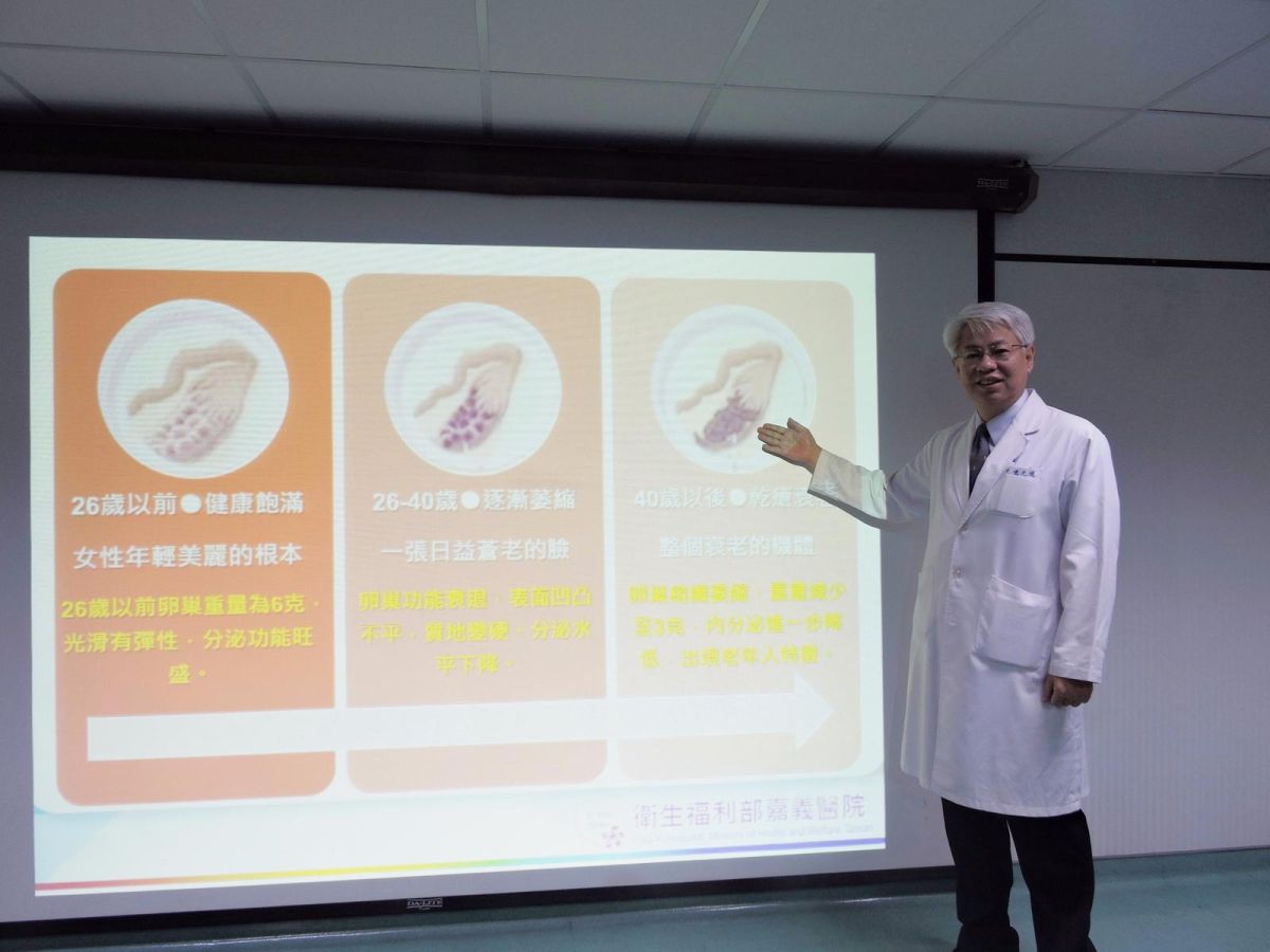 ▲黃元德院長說明，老婦外陰部嚴重萎縮閉合，外觀上根本找不到尿道及陰道口。（圖／記者郭政隆翻攝）