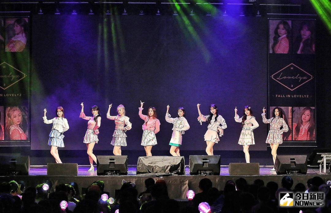 ▲南韓女團 Lovelyz 台北粉絲見面會甜美開唱。（圖／特約記者吳政璋攝，2017.12.9）