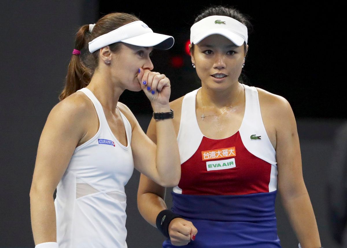▲Martina Hingis\\(左\\)與詹詠然。（圖／美聯社／達志影像）