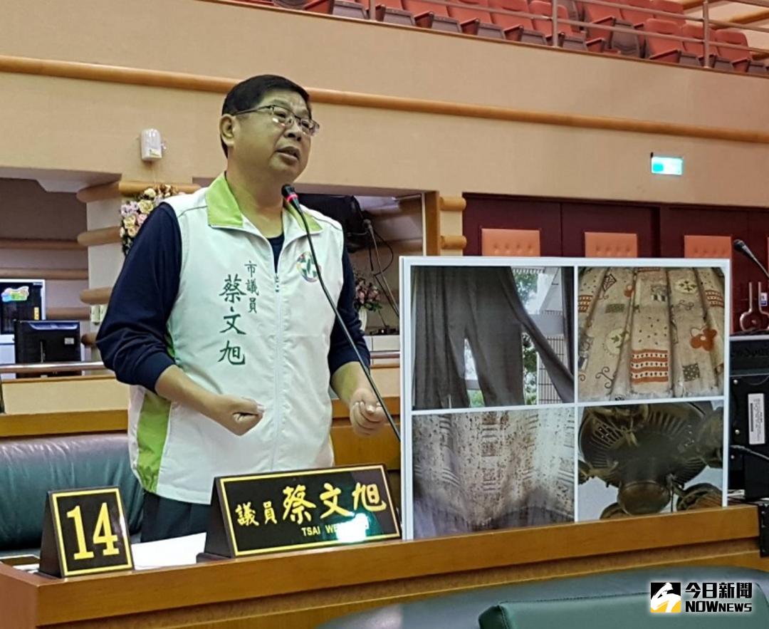 ▲嘉義市議員蔡文旭要求市政府應該要正視學童的健康問題。（圖／記者陳鐘聲翻攝 , 2017.12.05）