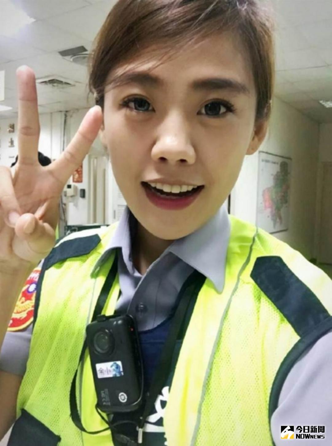▲第二分局文正派出所女警余珮毓長像甜美、擅長跑步，這次派上用場逮捕脫逃的通緝犯（圖／記者鄧力軍翻攝 , 2017.12.04）