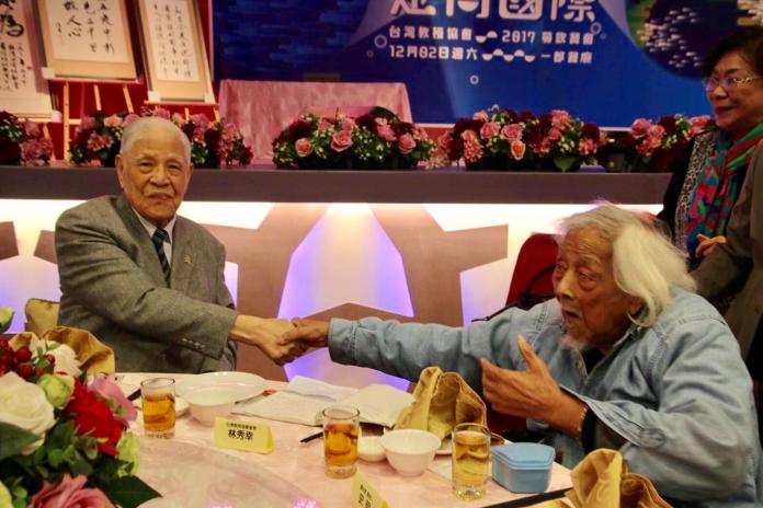 ▲前總統李登輝2日出席台灣教授協會募款餐會。（圖／台教會提供 , 2017.12.2）
