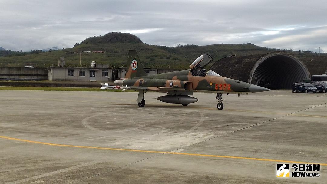 ▲F-5F三色叢林迷彩機，正是以前空軍假象敵中隊塗裝（圖／記者呂炯昌攝 ）