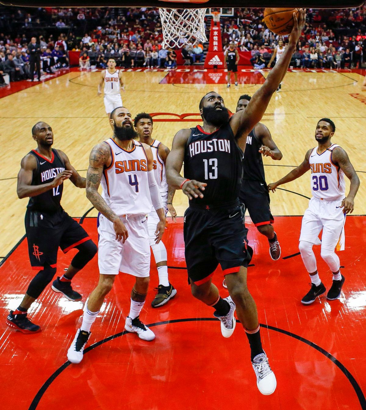 ▲James Harden（上籃者）（圖／美聯社／達志影像）