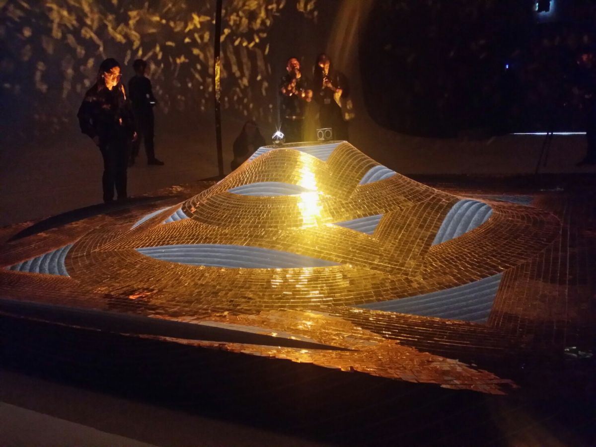 ▲藝術家董承濂的大型作品「天圓地方」，充滿想像與東方哲思，讓人讚嘆。（圖／金武鳳攝 , 2018.1.28）