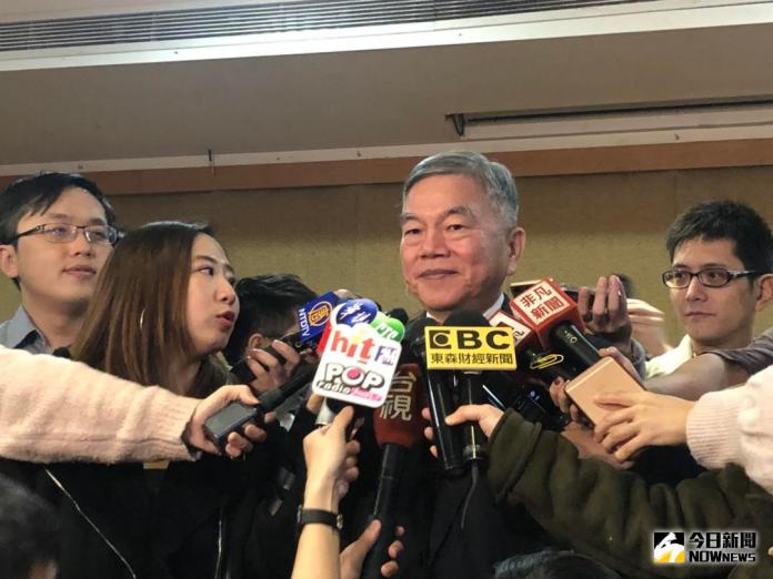 ▲針對高通案，經濟部長沈榮津今（24）日表示尊重公平會的決定，期望公平交易跟產業經濟發展要做好調和的工作。（圖／記者彭夢竺攝 , 2018.01.24）